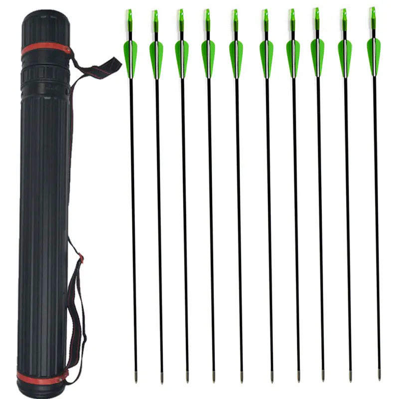 12 шт. для стрельбы из лука стекловолокна резина перо стрела сменная длина