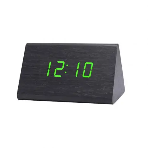 Kurogi Green Цифровой деревянный USB светодиодный ночной Светильник будильник термометр дисплей часы для украшения гостиной на батарейках часы - Цвет: Kurogi Green