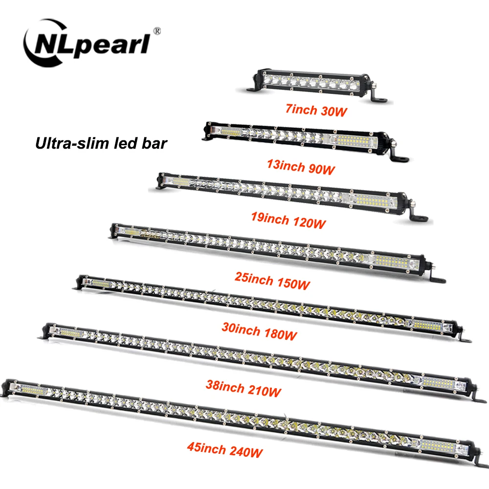 

NLpearl 12V 24V Off Road LED Bar Spot Flood Combo LED Light Bar/Work Light for Truck Boat 4x4 ATV SUV Car Barra LED Headlights