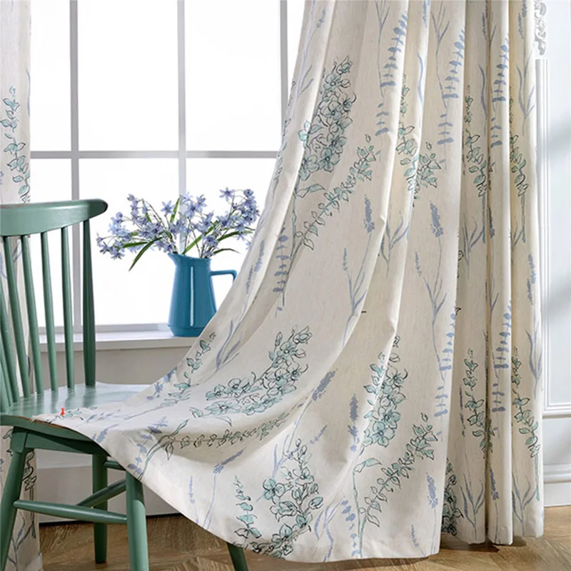 

Gyrohome Countryside Leaves Vine Print Design 85% Polyester 15% Linen Blending Texture Curtain GYC2127