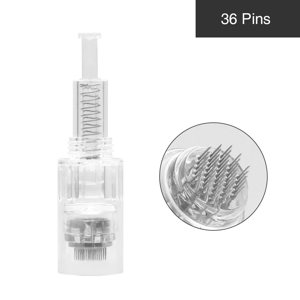 36Pins 10 шт. винт BB крем иглы картридж замена 9 pin/12 pin/36 pin/nano микроиглы для Dr. Pen микро авто татуировки - Габаритные размеры: 36Pins