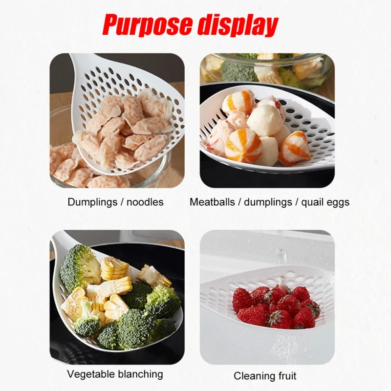 1 шт. ситечко-скиммер с длинной ручкой нейлоновые практичные кухонные