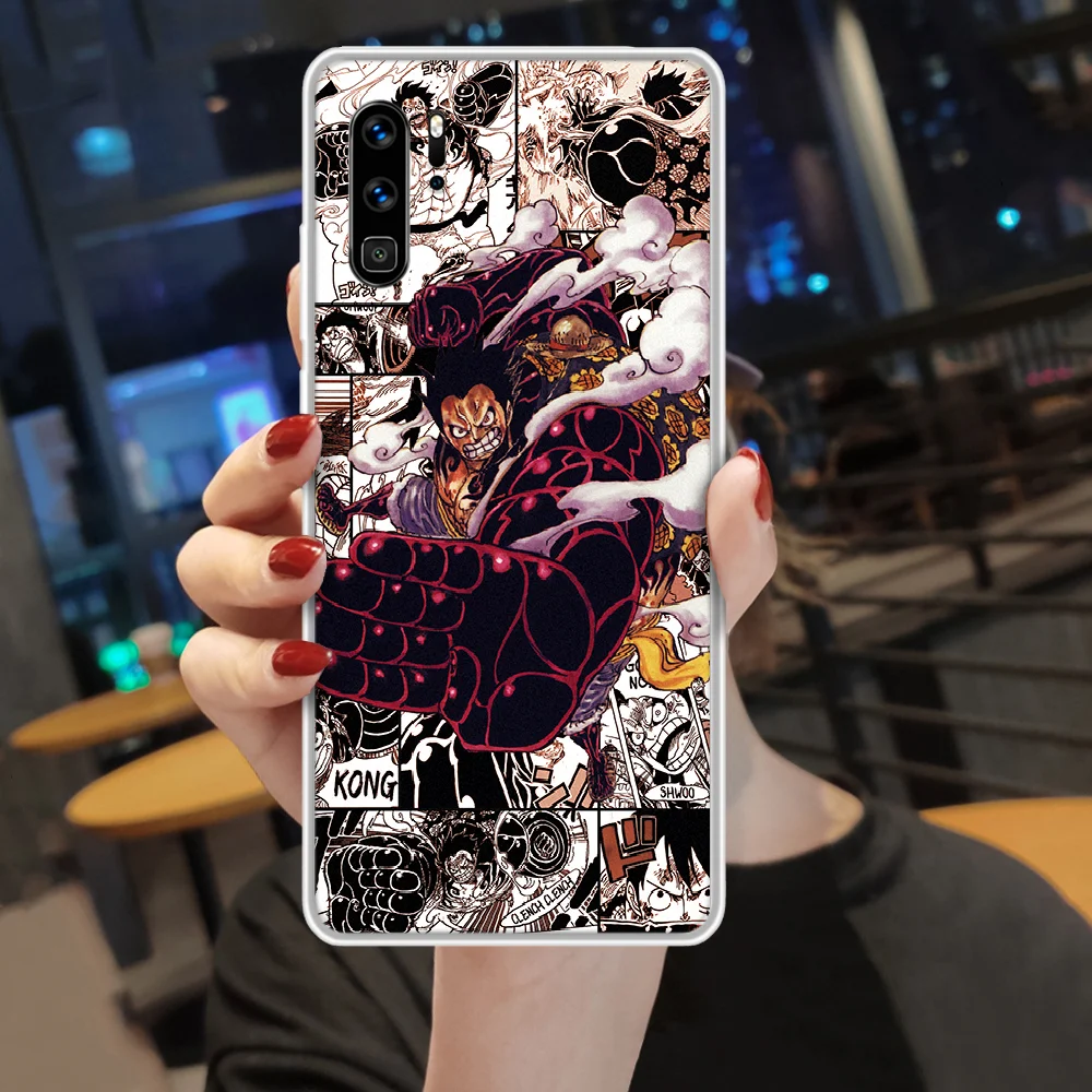 

ONE PIECE Luffy anime Phone Case hull For HUAWEI p 8 9 10 20 30 40 smart Lite 2017 19 Pro Z transparent cell cover pretty bumper