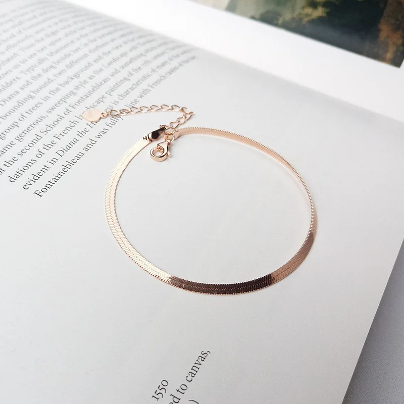 Оригинальный Женский браслет цепочка Серебряного и золотого цвета TLS239|Гибкие