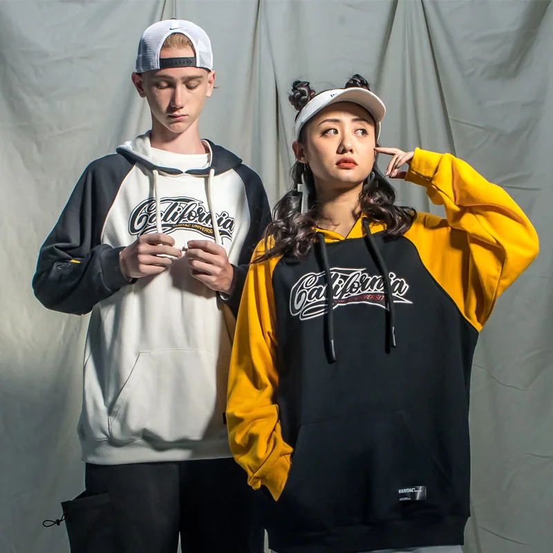 Ретро Уличная мужская толстовка с капюшоном оверсайз хип-хоп Харадзюку С