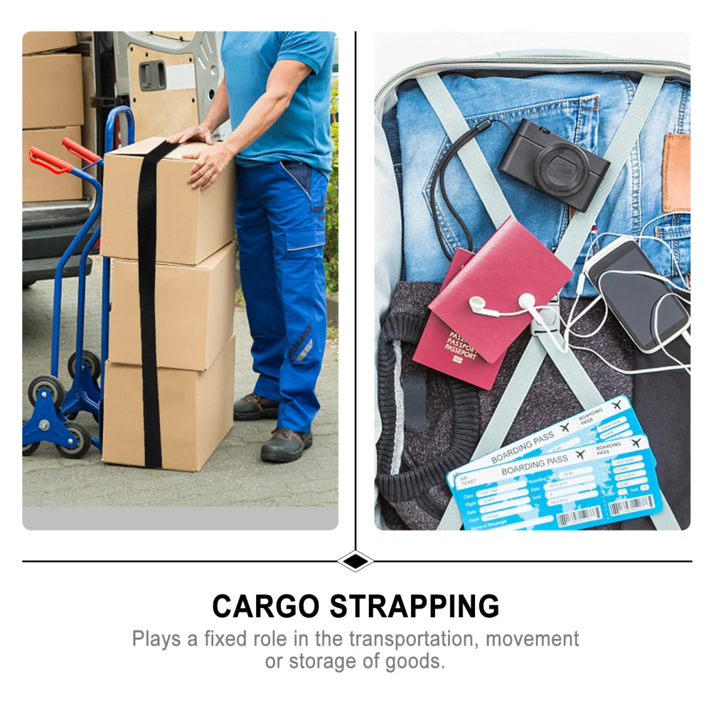 

6Pcs Nylon Fastening Straps Practical Tie-down Straps for Cargo Luggage