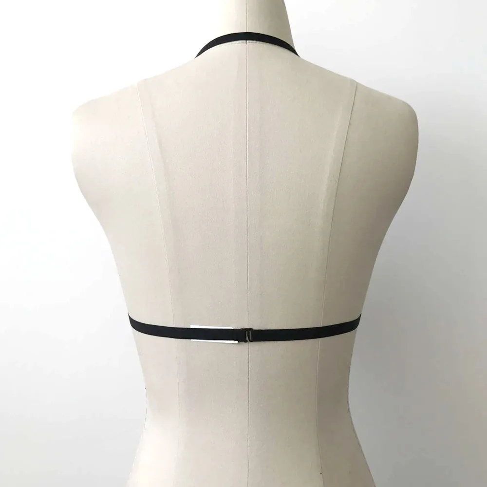 

women sexy Lingerie Belt Crop Tops Caged Harness Bra Black Sexy Hollow Out Elastic Adjust Strap Bra Dance Rave Wear for Women 3g