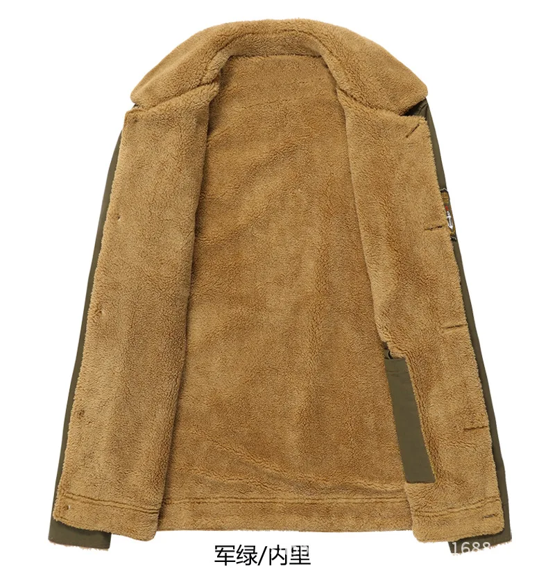 Men's Jacket 2021 New Korean Version of Tooling Jackets Tops Warm Solid Color Thick Cotton Padded Coat Chaqueta De Los Hombres