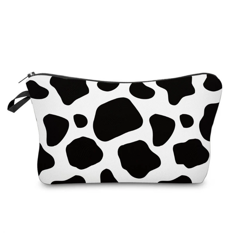 

Cosmetics Bag Cow Printed Makeup Bags for Girls, Small Travel Toiletry Bag 517D