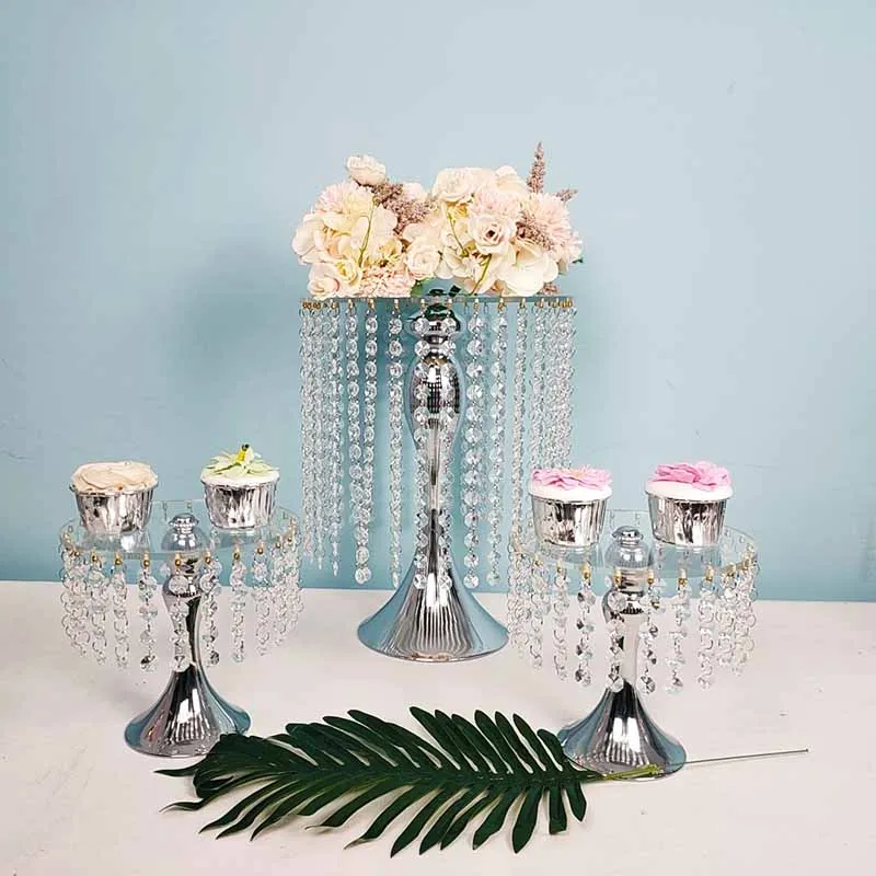 5pcs /lot Acrylic cake stand cupcake tray 3 tiers clear mirror holder | Дом и сад