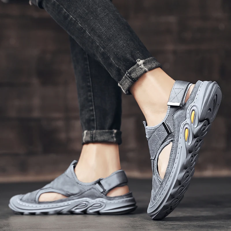 

Sandalias Hombre Verano Breathable Shoes Sandalia Rasteira Sandals For Men 2020 Man Beach Flip Flops Zapatillas Transpirables