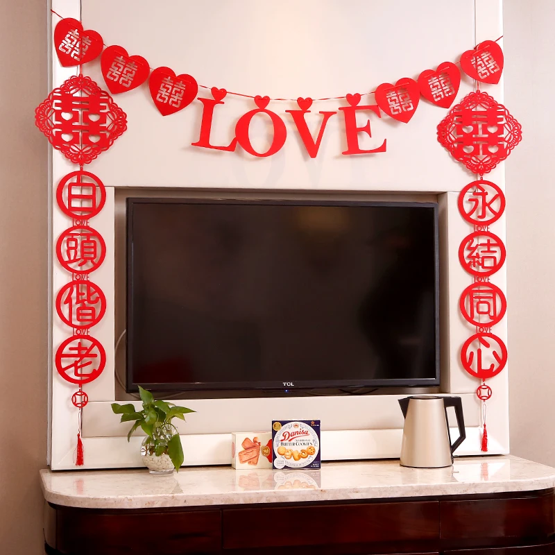 Свадебные принадлежности гирлянда искусственная праздничный дизайн новое