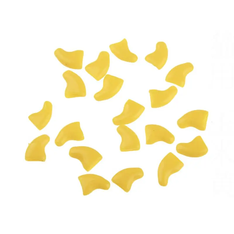 Corn yellow Обувь с принтом «кошачий коготь» Популярные Товары для кошек высокое качество кошка ногтей крышки накладных когтей для домашних питомцев протектор с использованием такого клея, мягкие силиконовые кошка покрытие для ногтей 20 шт./компл - Цвет: Corn yellow
