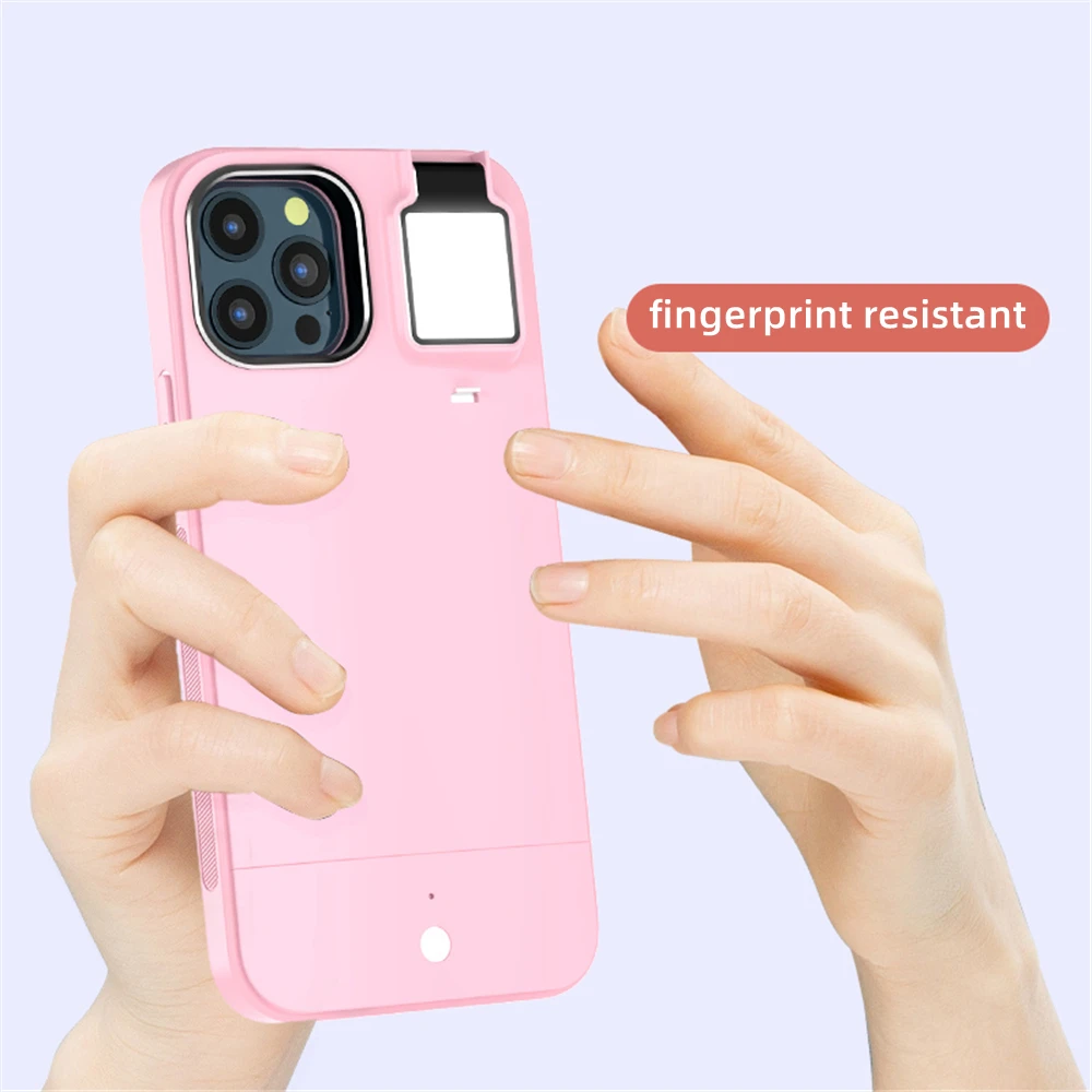 

Selfie Fill Light Case for iPhone 12 11 XR 7 8 Plus Portable Beauty Light Case for iPhone 12 Pro X Xs Max Luminous Cover