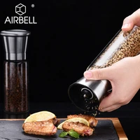 airbell salt and pepper grinder herb mill for spice kitchen tools gadget sets utensils manual food jar containers bottles glass