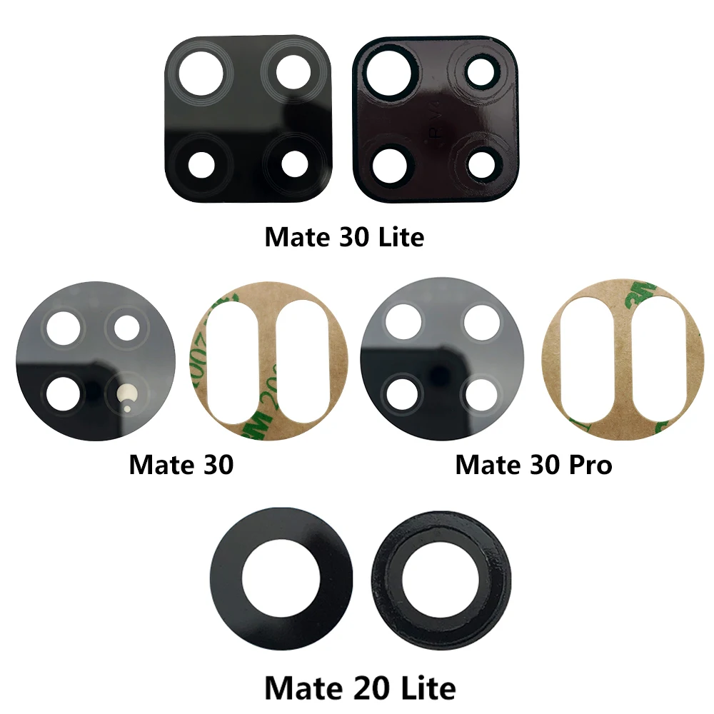 

50 шт. Замена стекла для объектива задней камеры Huawei Mate 20, 30, 40 Pro, Mate 20, 30, 10 Lite, 20X, 9 с наклейкой