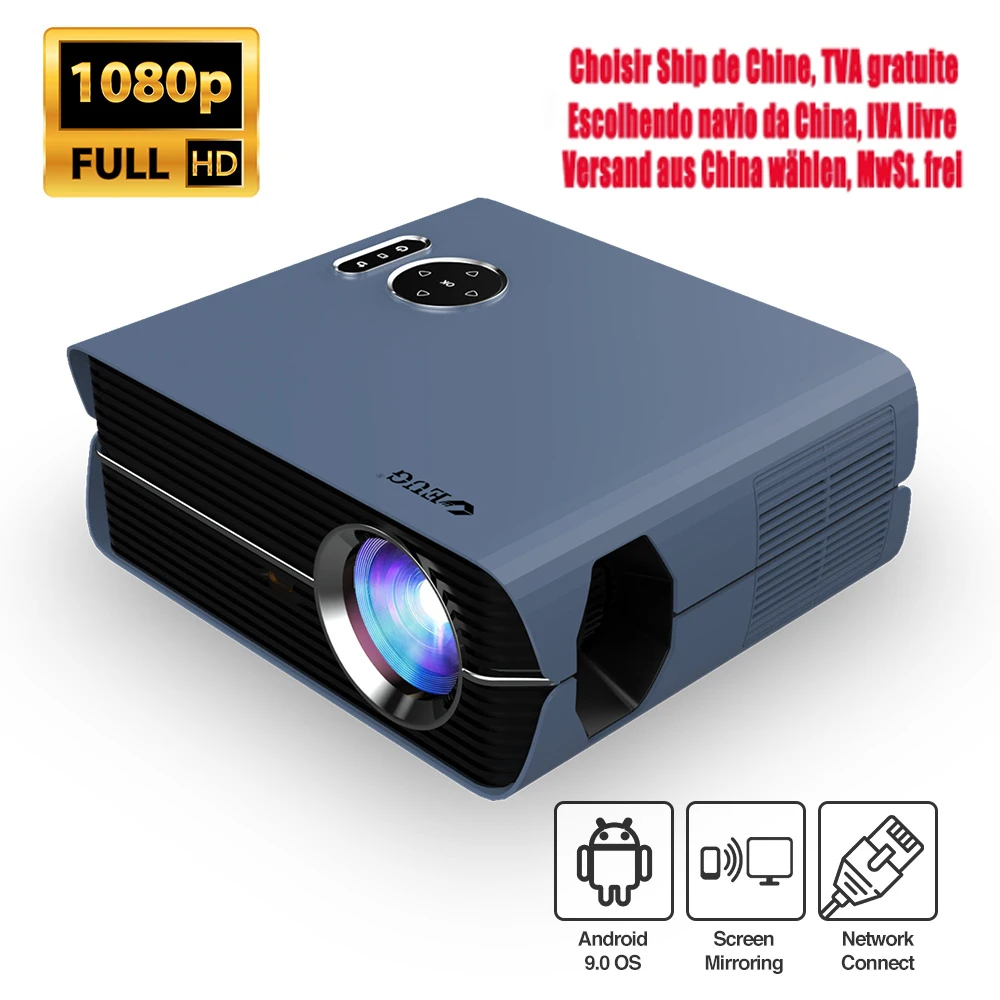 

800DAB Home Projector Video EU US Free VAT 6000 Lumens Wireless Airplay Beamer Home Theater Full Hd 1080P Projector For Phone