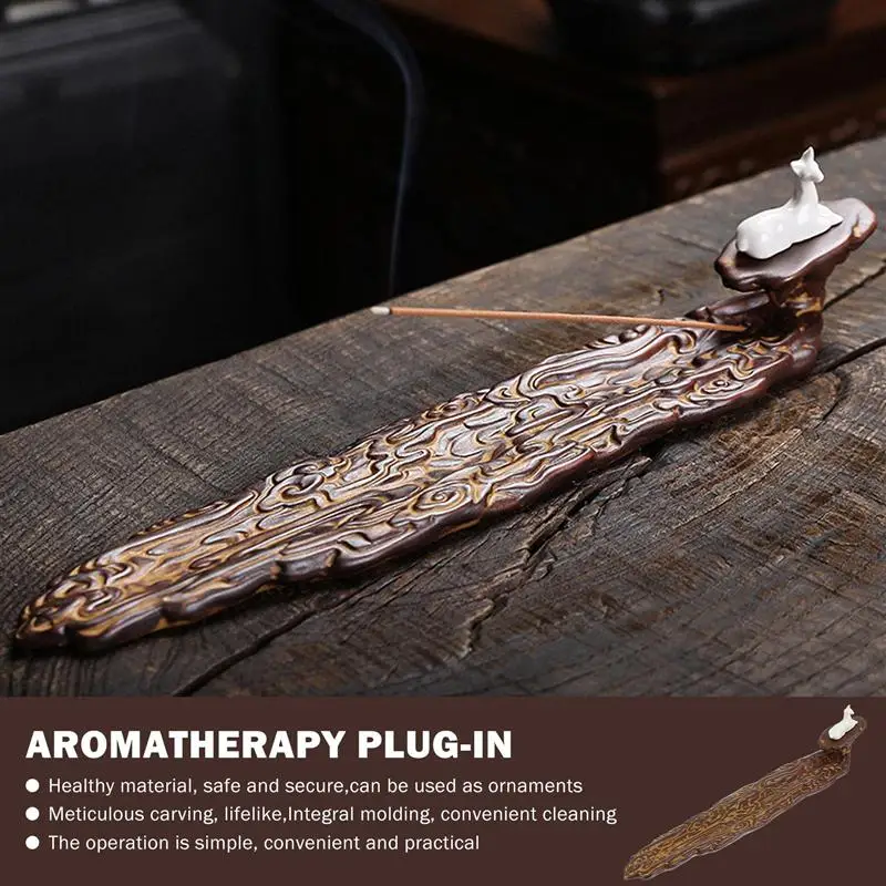 

1 Set Of Chinese Style Ceramic Incense Burner Joss Stick Holder Creative Incense Burner Retro Incense Burner Home Decor