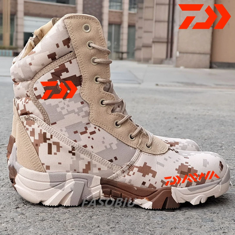 

2021 Daiwa Men's Fishing Shoes Autumn Winter Outdoor Sport Non-slip Breathable Mountain Boots Waterproof Climbing Fishing Shoes