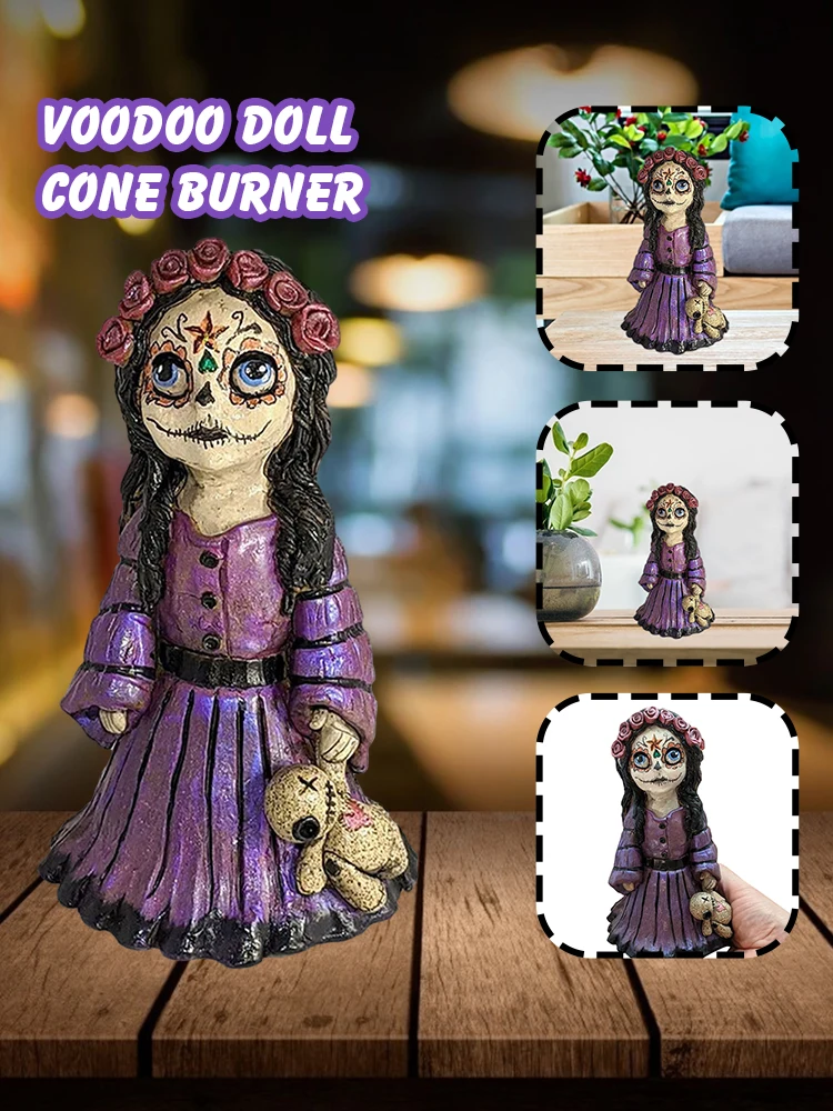 

Voodoo Doll Cone Burner Incense Burner Resin Craft Ornament