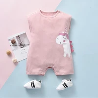 2021 summer animal baby girl clothes pink unicorn newborn bebe boy lion dinosaur rompers kawaii infant outfit for children