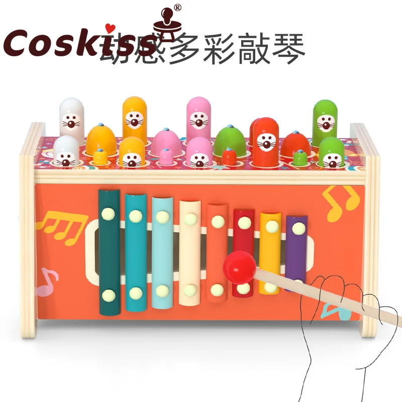 

Coskiss New Whack-a-mole Game Montessori Early Educational Knock On The Piano Music Hand Knocking Hamster Toy For Children's