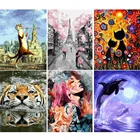 Картина по номерам, 40x50 см, тигр, кот, животное