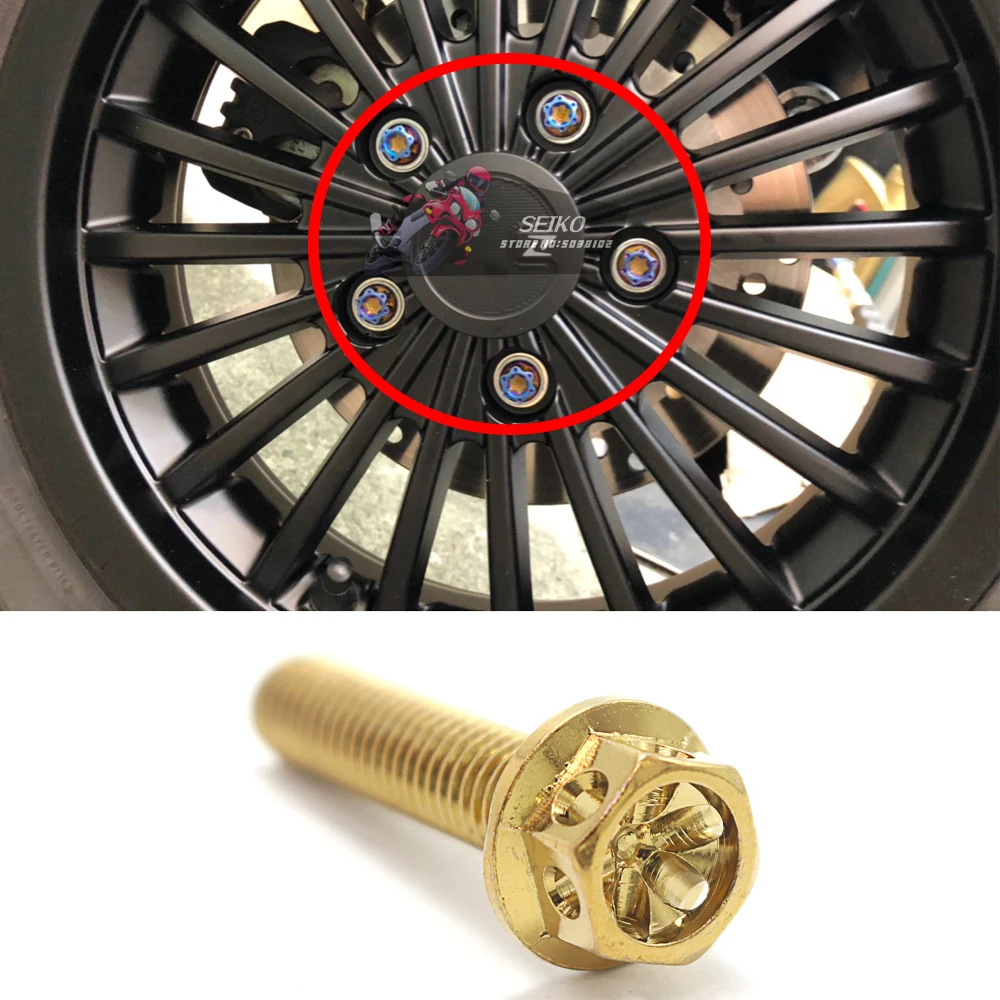 5 шт. титановый болт с шестигранной головкой для скутера Piaggio Vespa GTS 300 300/ie GTS300 |