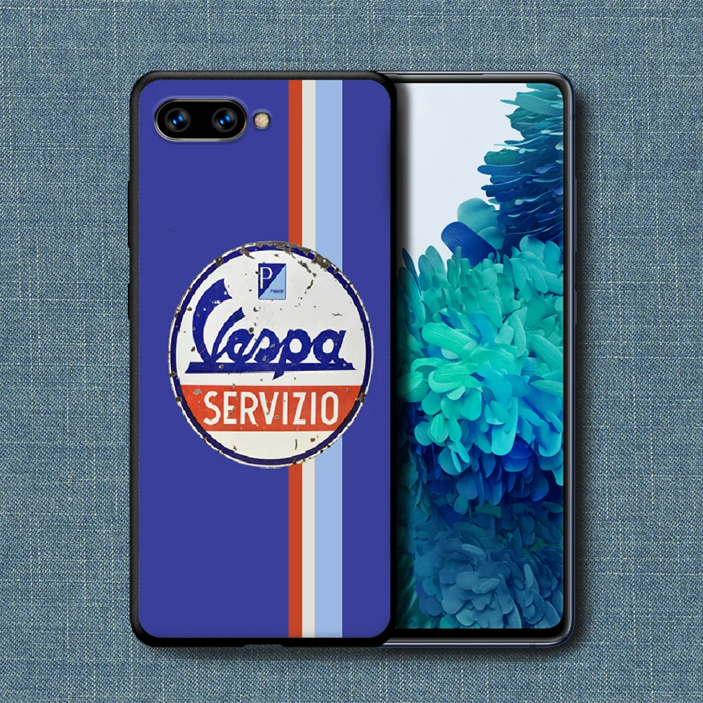 

Vespa Scooter Phone Case For Huawei Honor 6A 7A 7C 8 8A 8X 9 9X 10 10i 20 Lite Pro Play black Etui Painting Prime Luxury Back