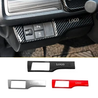 abs mattecarbon red for honda civic 10th 2016 2017 accessories car headlamps adjustment switch cover trim sticker car styling