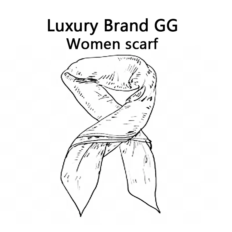 

2021 New Luxury Brand GG and Mouse Design Women Summer Hijab Scarf Thin Shawls And Wraps Lady Solid Head Scarves WJ10004