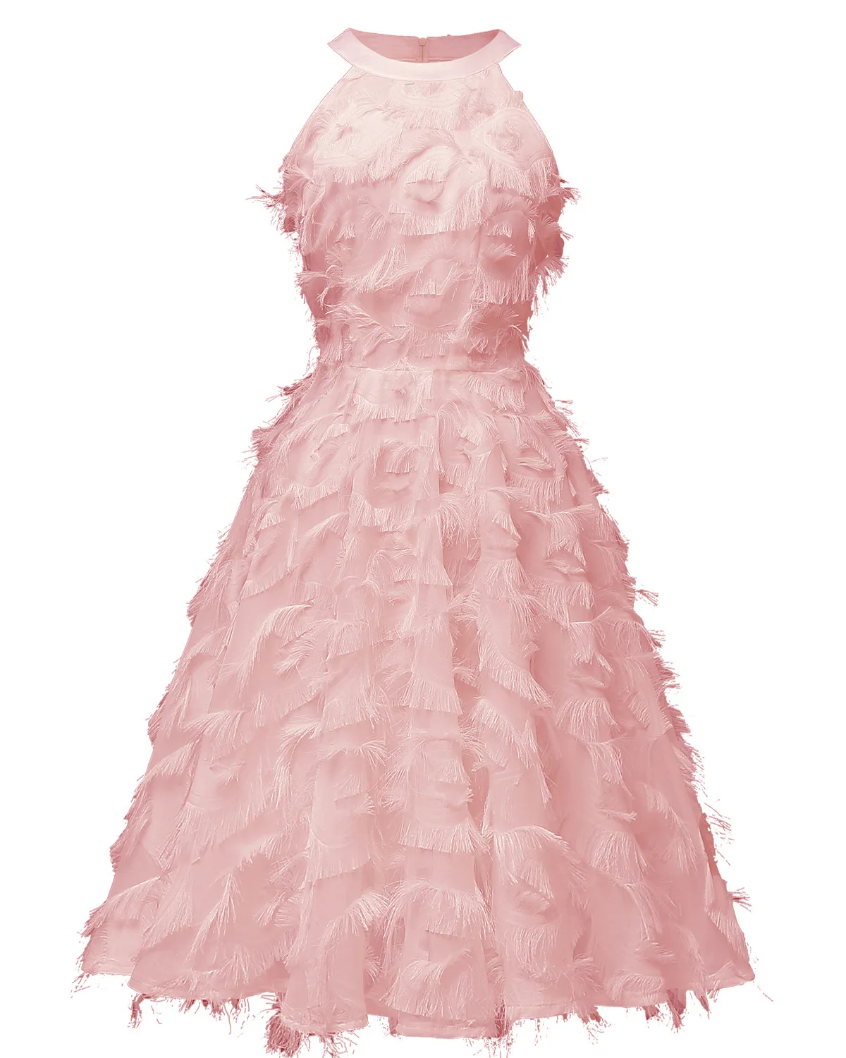 KAUNISSINA robe de изящные вечерние платья с бретелькой на шее без рукавов розовые красные трапециевидные короткие платья