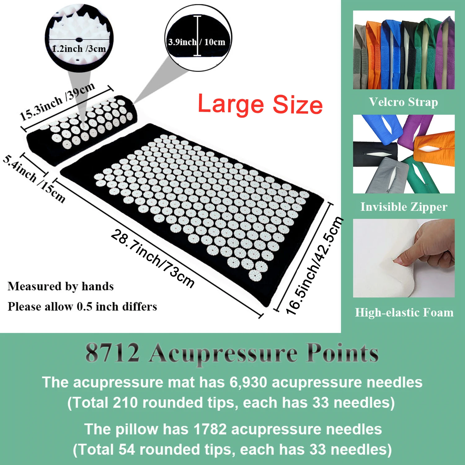 Массажные инструменты коврик и подушка для йоги набор снятия стресса боли в