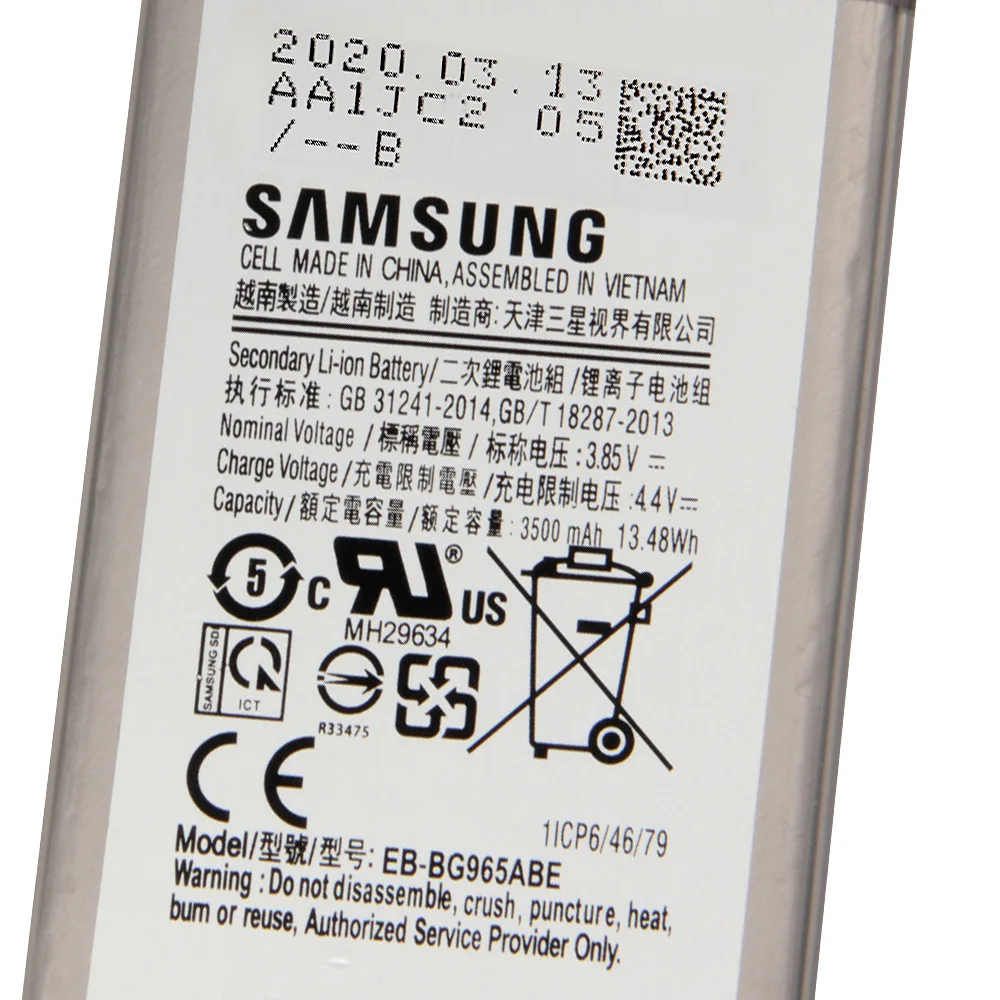 Оригинальная запасная аккумуляторная батарея для Samsung GALAXY S9 Plus G9650 + G965F телефон с