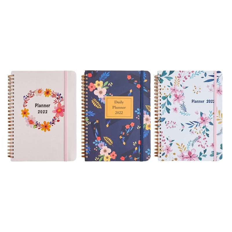 

Floral Hardcover Academic Planner Weekly Monthly Pages for Office School Travel