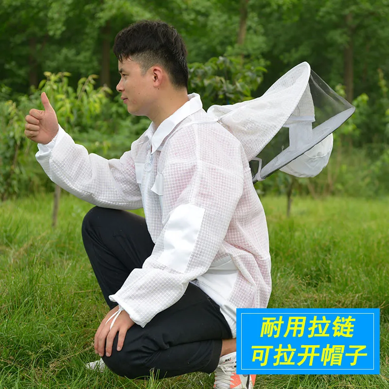 

Bee protective clothing bee protectiveset of beekeeping tools thickened three-mesh breathable half-body hat Non-Woven Fabric