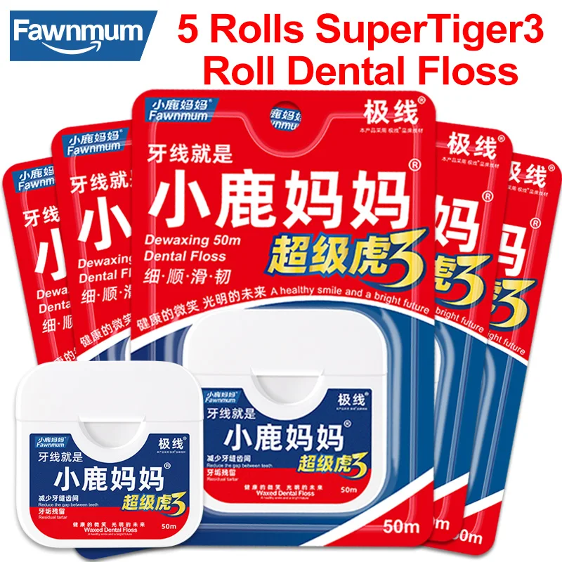 

Fawnmum 250M Microwax Interdental Brush Roll Dental Floss Teeth Care for Teeth Cleaning Dentistry Tool Plastic Toothpicks Picks