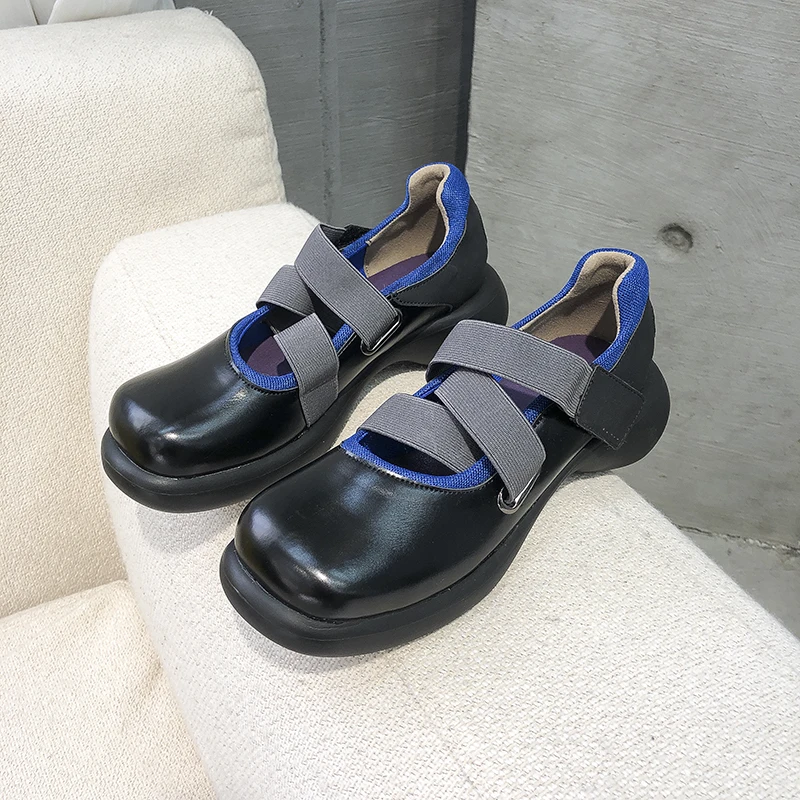 

Womens Lolita Metal Buckle Round Toe Gothic Punk Pumps Shoes Creepers Japanese Harajuku Platform 5Colors New 2021