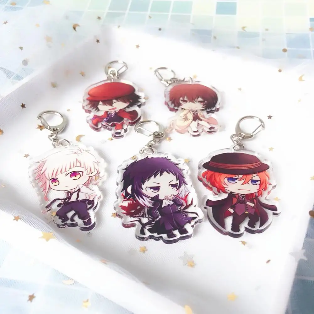 5 шт./лот аниме Bungou бродячие собаки акриловый брелок фигурка подвеска игрушки