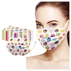 Быстрая Доставка 24 часа, одноразовая маска унисекс с принтом, маска для лица, 50 шт.100 шт., 3-слойные одноразовые нетканые защитные маски