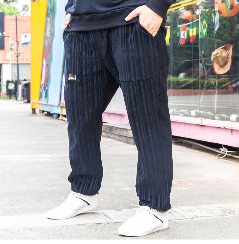 Мужские уличные длинные брюки больших размеров мужские повседневные мешковатые