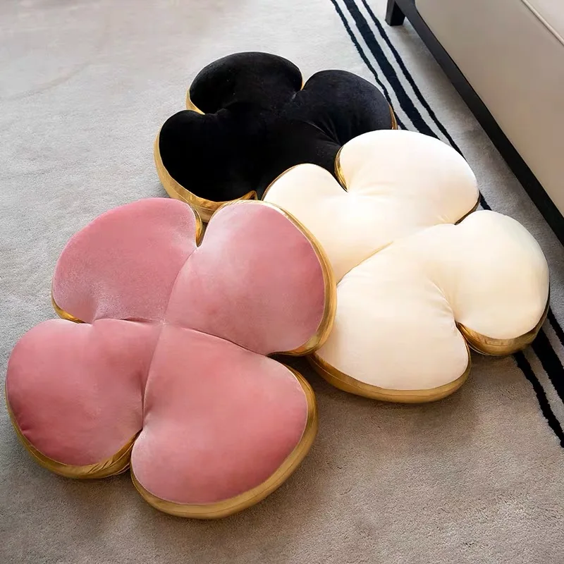 Роскошь бархата с рисунком &quotчетырехлистный клевер&quot подушки мягкие розового и