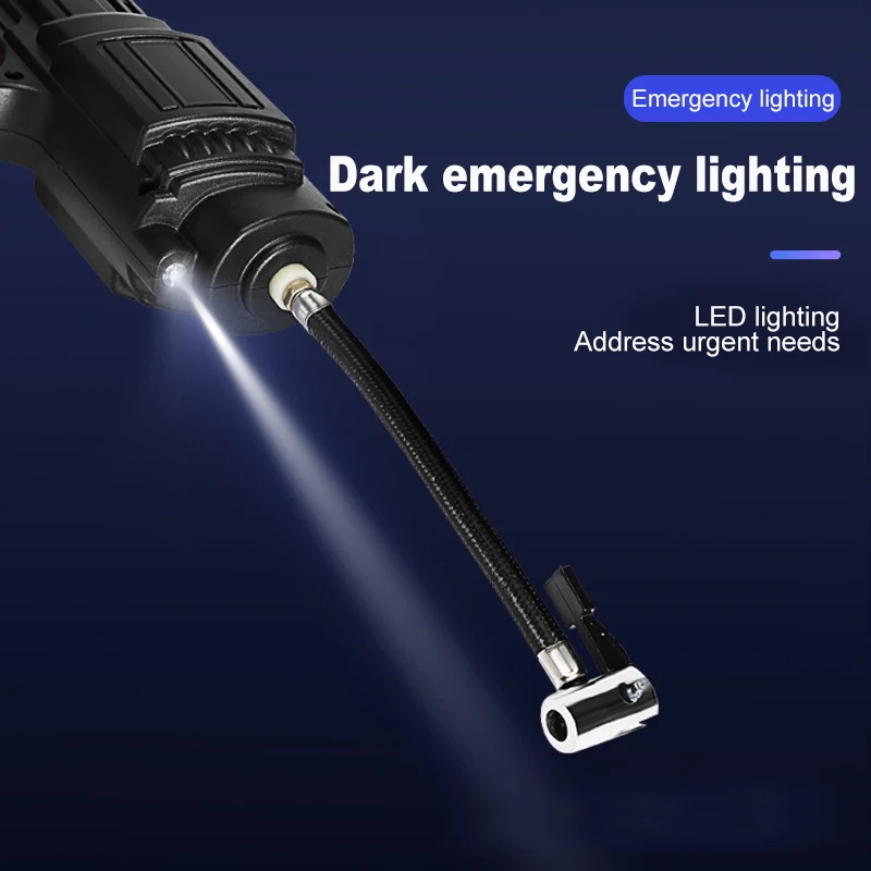 melhor 12v Portátil Sem Fio Cigarro 2 Em 1 Compressor De Ar Do Pneu Bomba De Ar Elétrica Led Luz Digital Auto Inflator Acessórios Do Carro