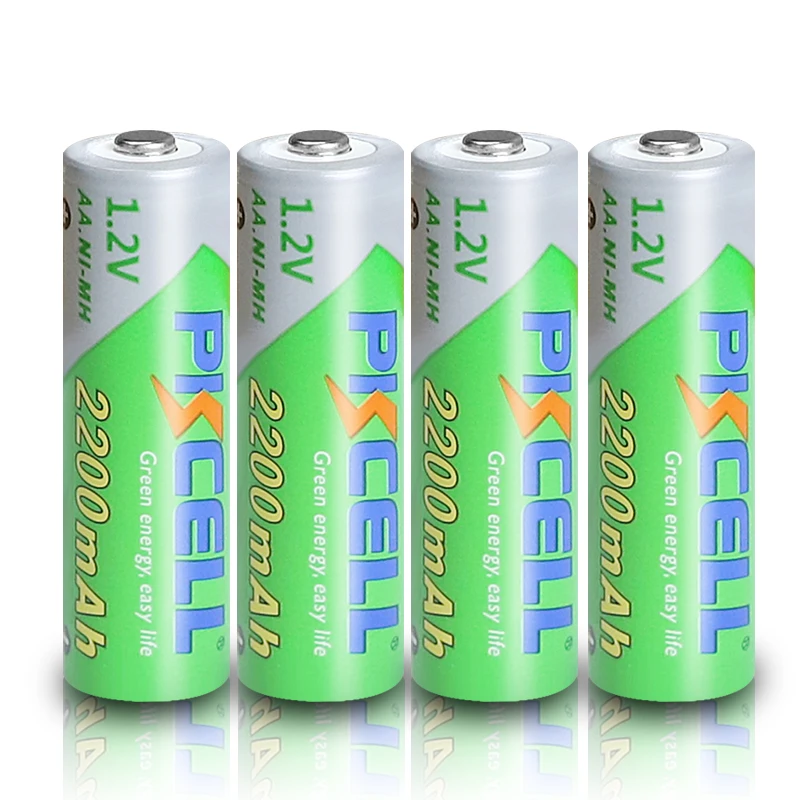 10PCS PKCELL AA 2200MAH battery 1.2V NIMH aa Rechargeable Batteries 2A precharge Low self-discharge | Электроника