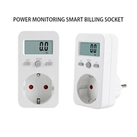 energy meter wattmeter digital power monitor meter electricity test measuring lcd socket 230v 16a eu plug