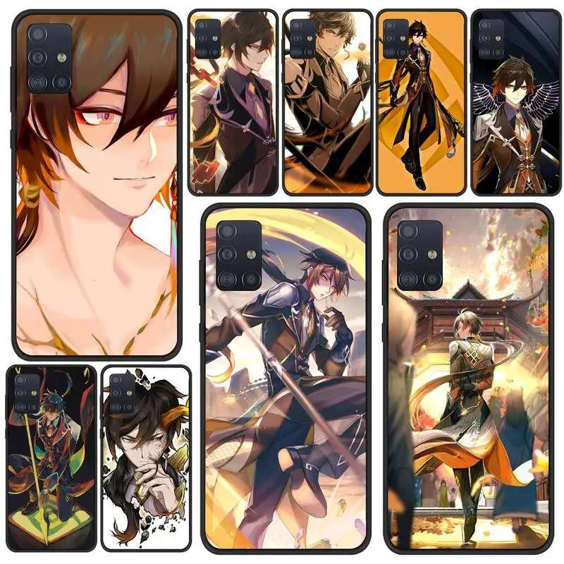 

Zhongli Genshin Impact Phone Case For Samsung S21 S6 S7 Edge S8 S9 S10 S20 Ultra 5G Plus Cover Fundas Coque