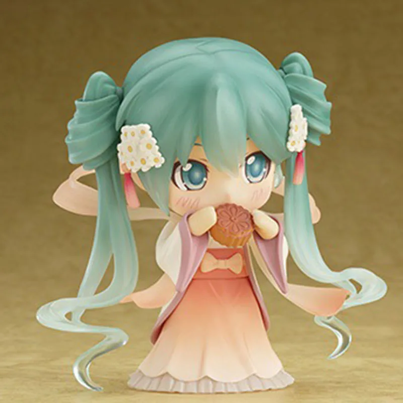 Bandai 10 см Милая Аниме Фигурка хатсуна Q Версия Мику подвижные экшн-фигурки