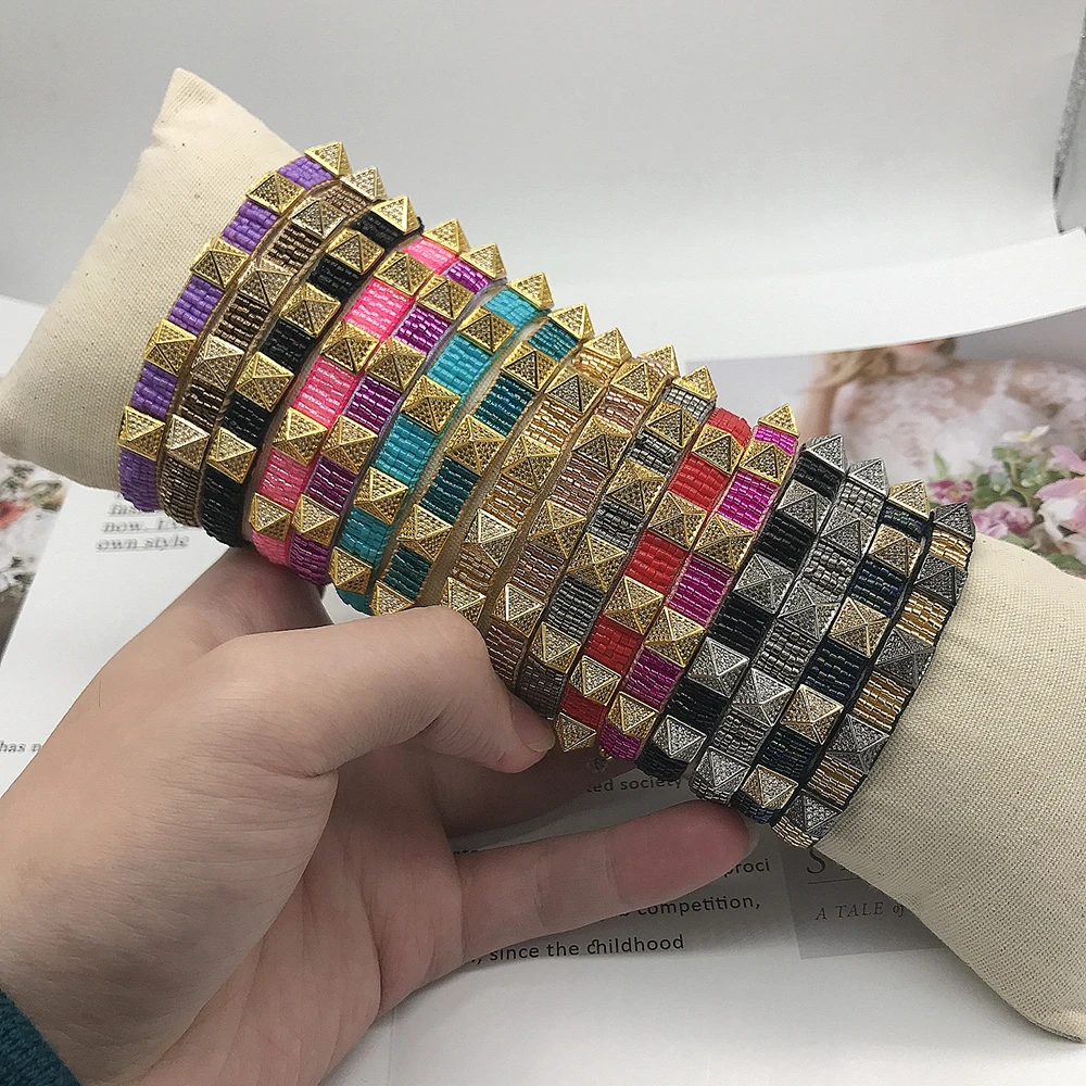 

BLUESTAR 2021 Women Bracelet MIYUKI Bracelets Micro Pave Zircon Pulseras Mujer Moda Handmade Crystal jewelry