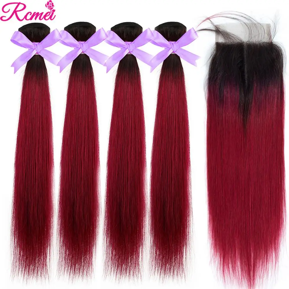 613 пупряди ков омбре с застежкой пучки бразильские волос прямые пряди чки