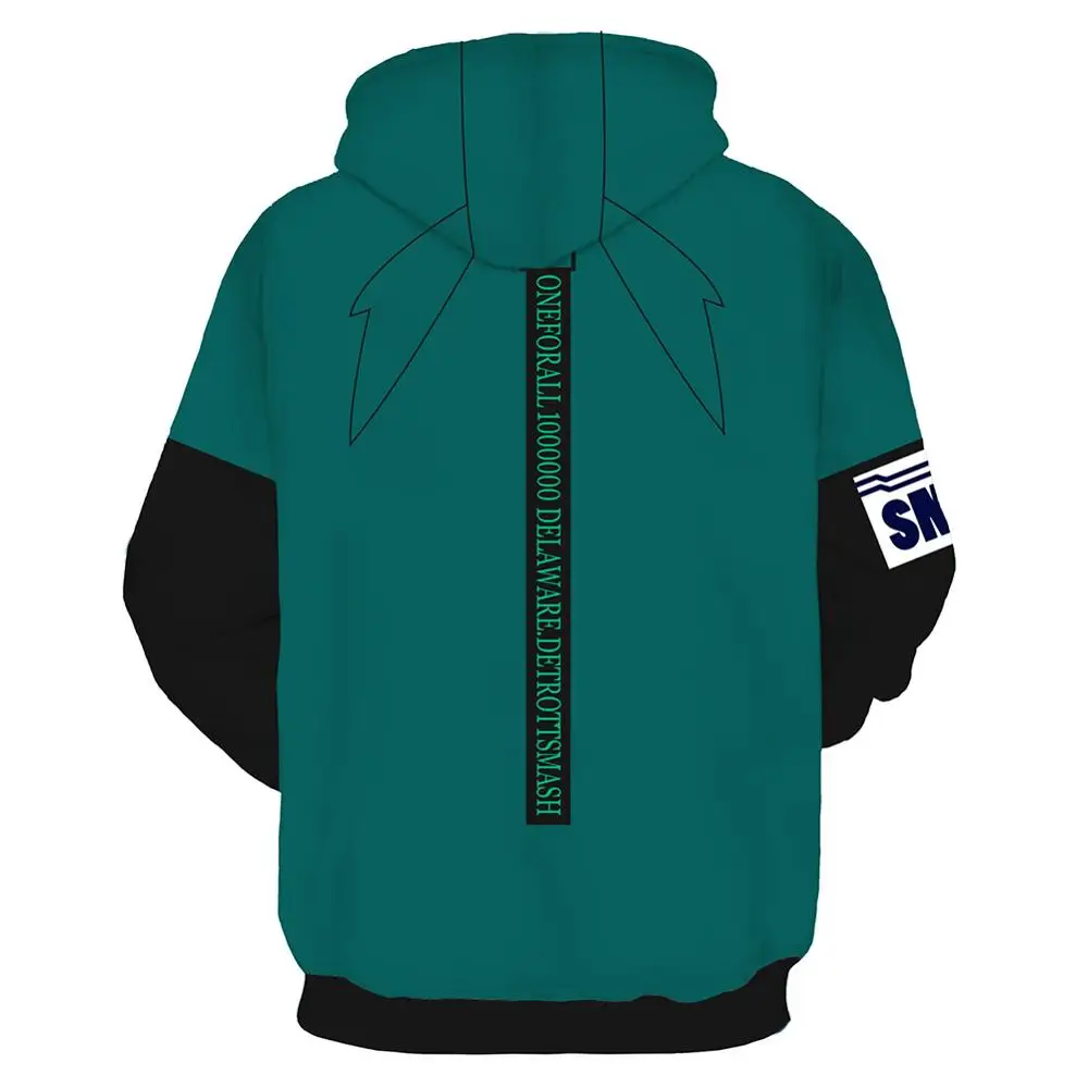 Худи унисекс для косплея мидория из аниме Моя геройская Академия худи зеленого